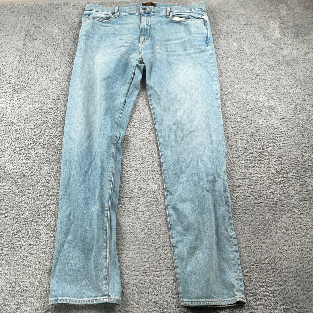 Flint and Tinder Jeans Mens 38x34 Light Wash Athletic Tapered Fit Made in USA